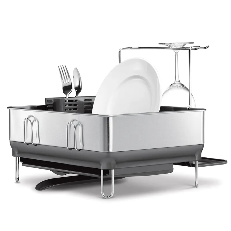 Simplehuman Compact Stainless Steel Framedish Rack - Grey product thumbnail 2