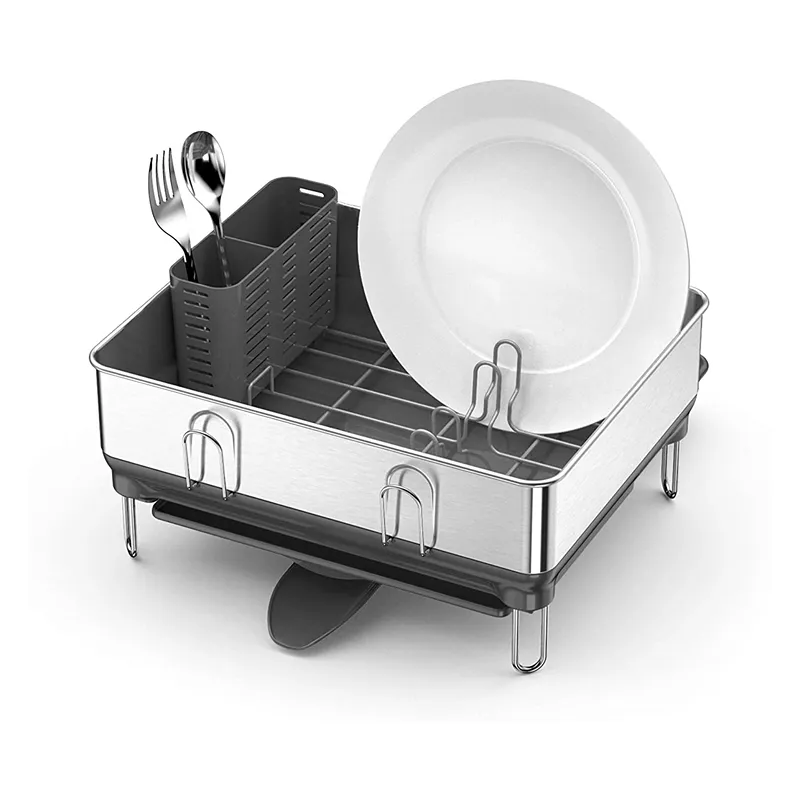 Simplehuman Compact Stainless Steel Framedish Rack - Grey product thumbnail 3