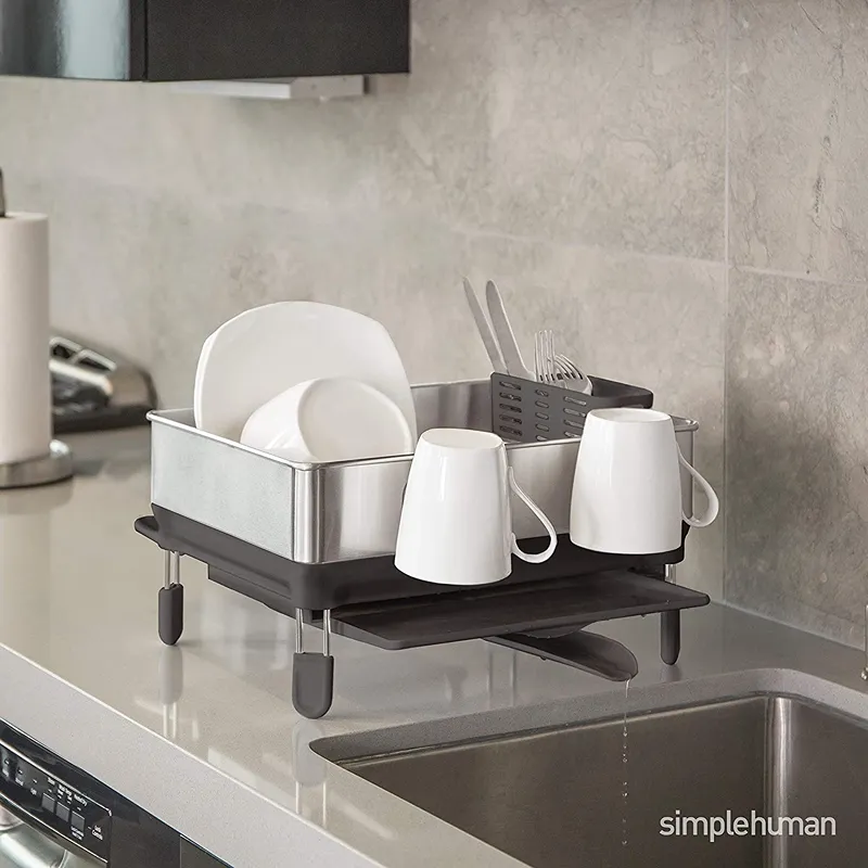 Simplehuman Compact Stainless Steel Framedish Rack - Grey product thumbnail 4