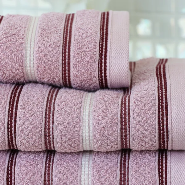 Nova Home Orion Striped Towel - 100% Cotton - Rose (Available In Sizes) product thumbnail 3