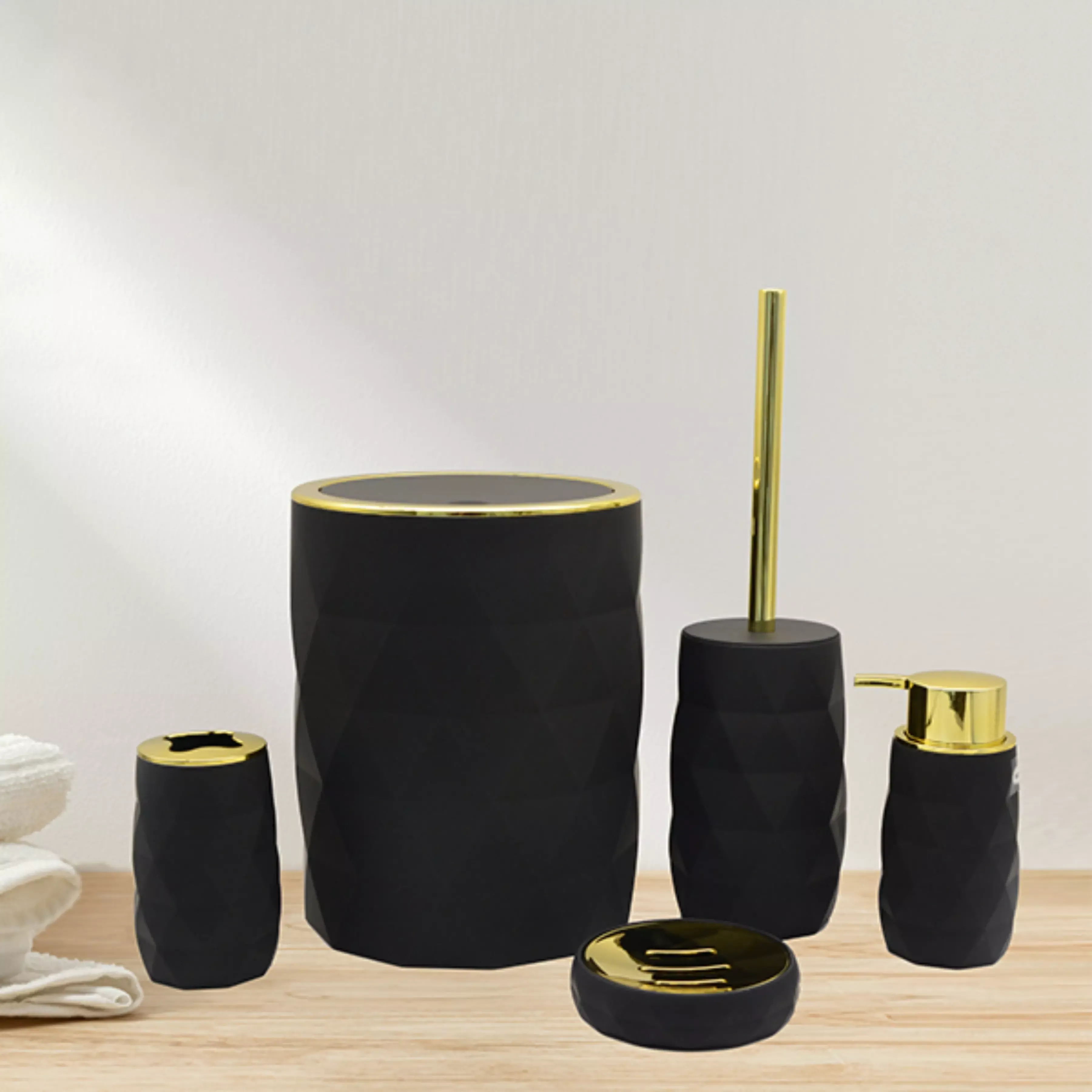 Weva Luminous Bathroom Set - 5 Pcs - Black product thumbnail 4