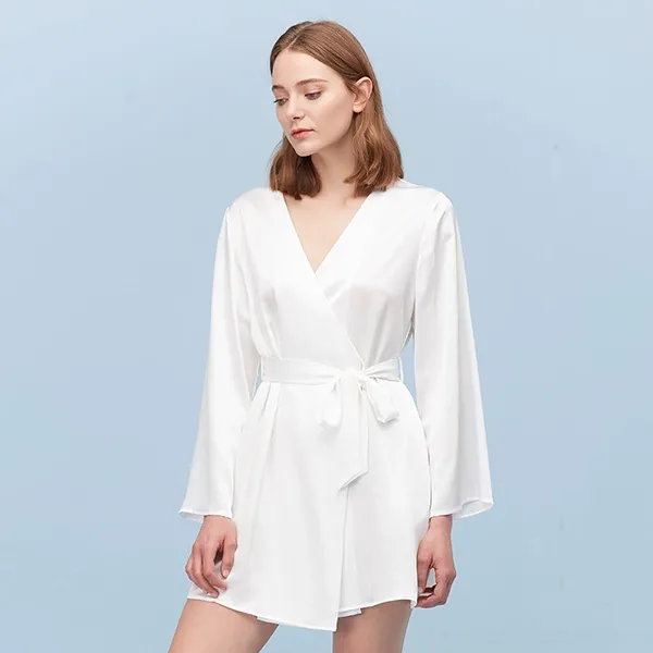 Lilysilk Plain Robe - Ivory product thumbnail 7
