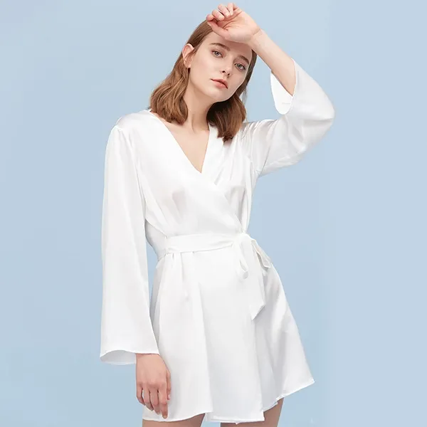 Lilysilk Plain Robe - Medium - Ivory product thumbnail 3