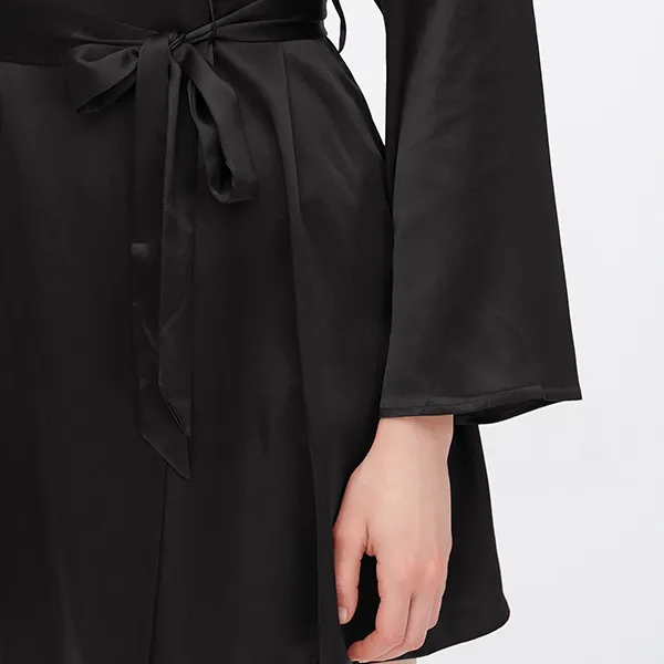 Lilysilk Plain Robe - Black product thumbnail 11