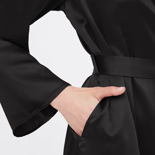 Lilysilk Plain Robe - Medium - Black product thumbnail 10