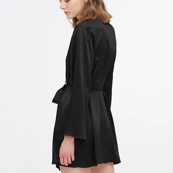 Lilysilk Plain Robe - Medium - Black product thumbnail 8