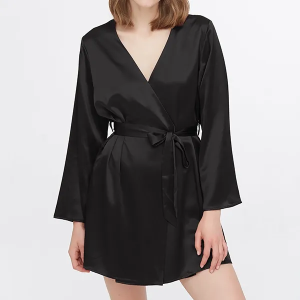 Lilysilk Plain Robe - Large - Black product thumbnail 3