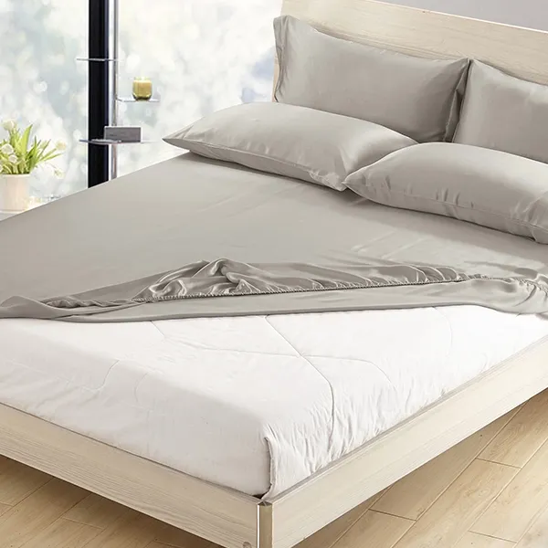 Lilysilk Plain Fitted Sheet - King & Super King - 3Pcs - Silver product thumbnail 3