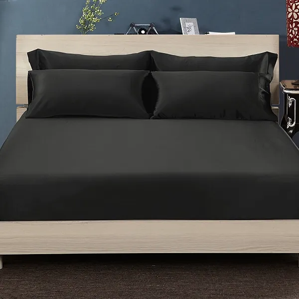 Lilysilk Plain Fitted Sheet - King & Super King - 3Pcs - Black product thumbnail 3