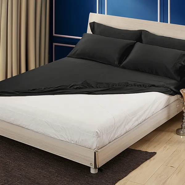 Lilysilk Plain Fitted Sheet - King & Super King - 3Pcs - Black product thumbnail 4