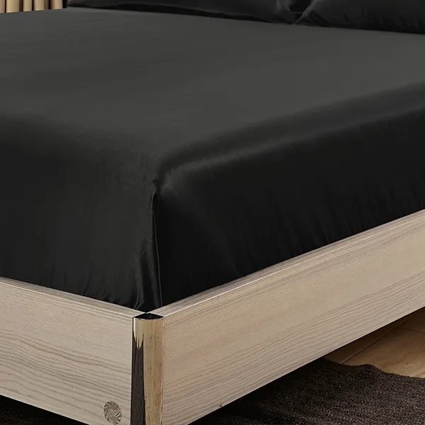 Lilysilk Plain Fitted Sheet - King & Super King - 3Pcs - Black product thumbnail 5