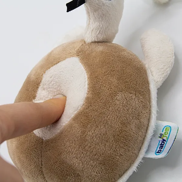 BabyJem Soft Baby Turtle Rattle Toy - Brown product thumbnail 3