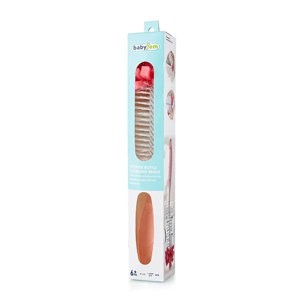 BabyJem Sponge Bottle Cleaning Brush - Pink product thumbnail 7