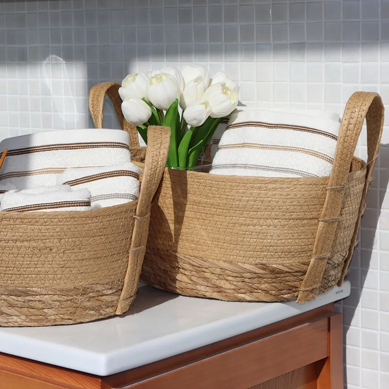 Weva Loom Basket Set - 2 Pcs - Natural product thumbnail 2