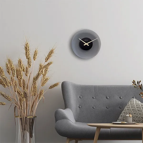 Nextime Float Glass Wall Clock - Silent - 40 Cm - Grey product thumbnail 4