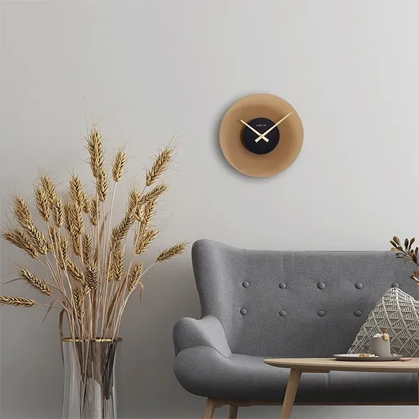 Nextime Float Glass Wall Clock - Silent - 40 Cm - Brown product thumbnail 4