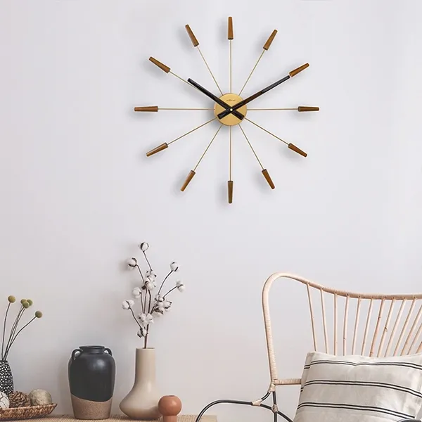 Nextime Plug Inn Wall Clock - 58 Cm - Walnut product thumbnail 5