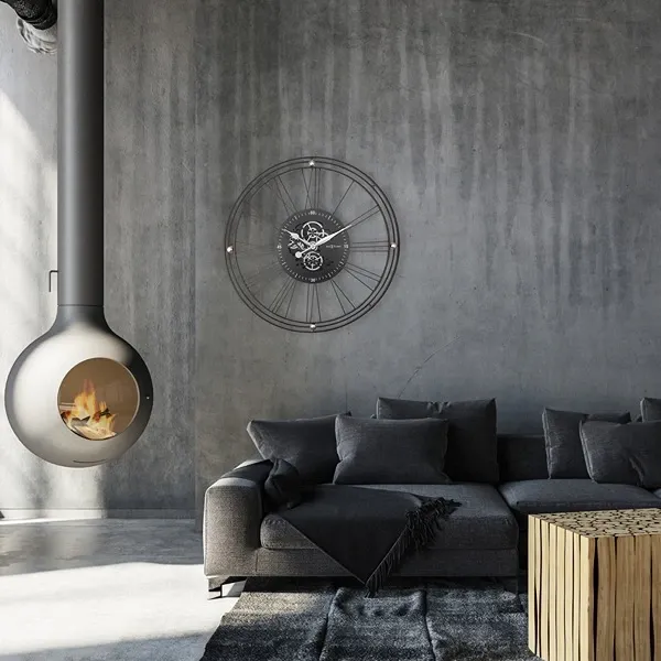 Nextime "Roman Gear" Wall Clock - 90 Cm - Silver product thumbnail 5