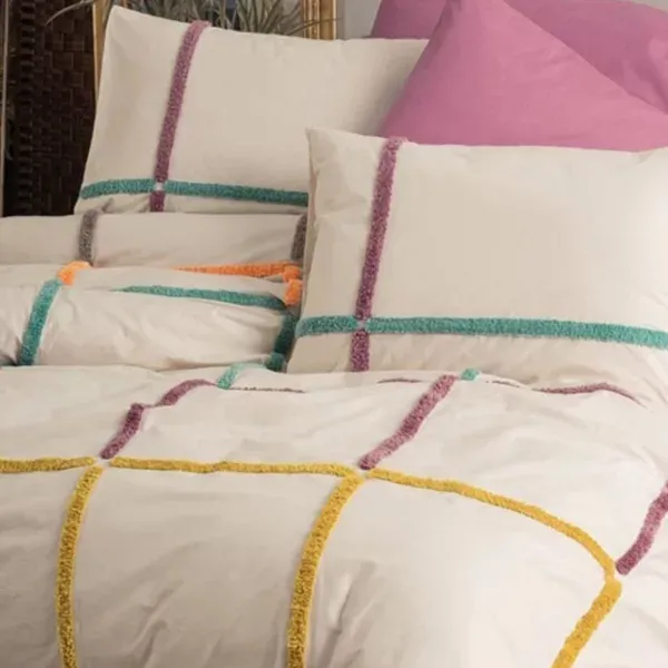 Nova Home Insula 100% Cotton Embroidery Duvet Cover Set - 6pcs - Queen - Multicolor product thumbnail 4