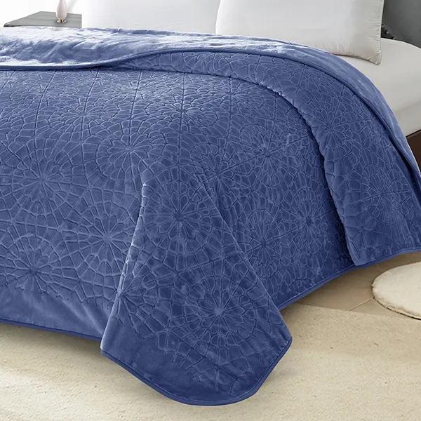 Nova Home Lynx Engraved Blanket- Navy product thumbnail 2