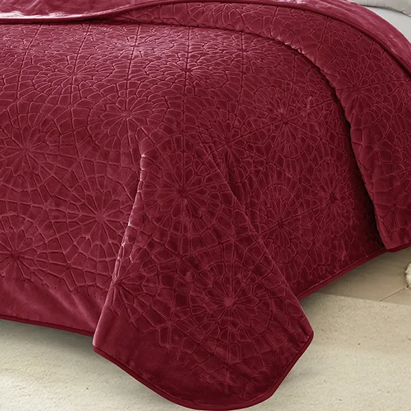 Nova Home Lynx Engraved Blanket- Mulberry product thumbnail 2