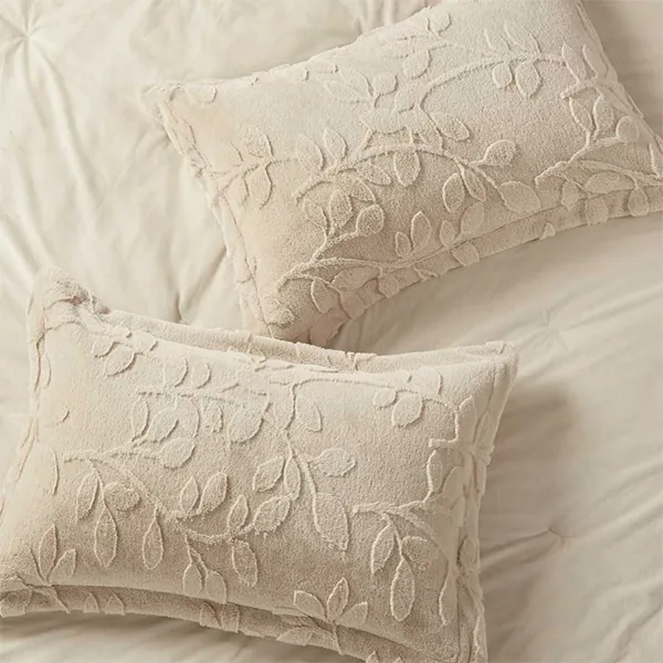 Nova Home Fleurfur Fur Comforter set - Beige product thumbnail 4