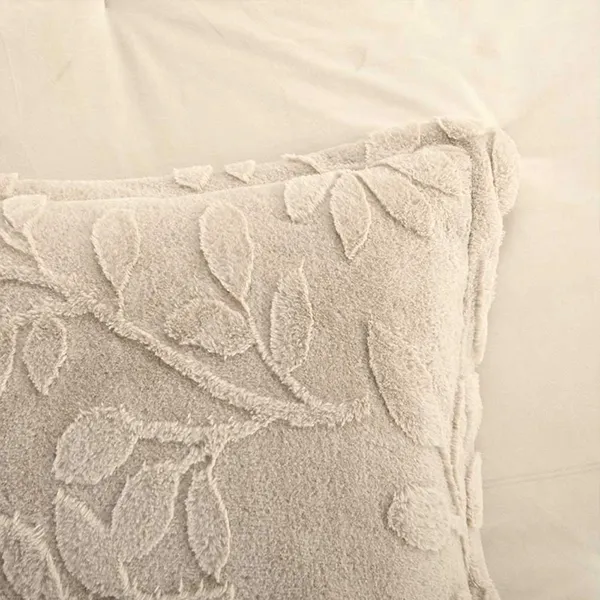 Nova Home Fleurfur Fur Comforter set - Beige product thumbnail 6