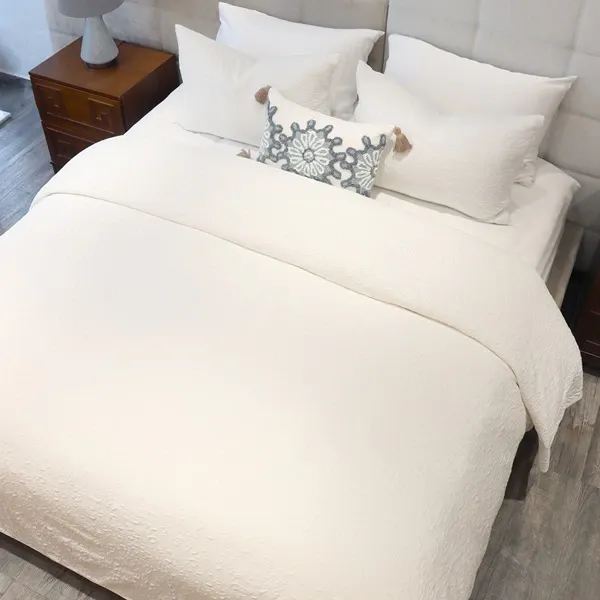 Nova Home Whispers Knitted Cotton Bedspread Set - White (Available In Sizes) product thumbnail 2