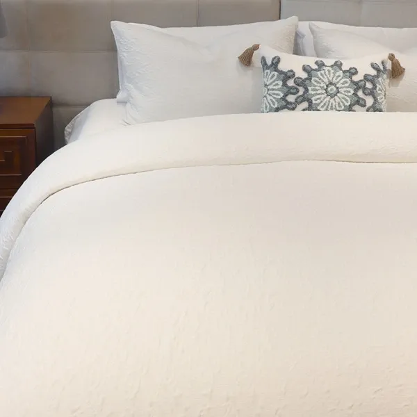 Nova Home Whispers Knitted Cotton Bedspread Set - White (Available In Sizes) product thumbnail 4