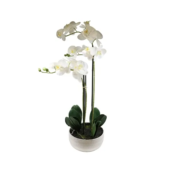 Nova Home "Cascade" Flower Arrangement with Pot- 64 cm - White product thumbnail 4
