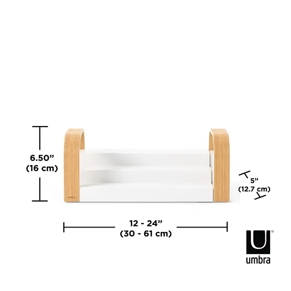 Umbra Bellwood 3-Tier Spice Shelf - White & Natural product thumbnail 3