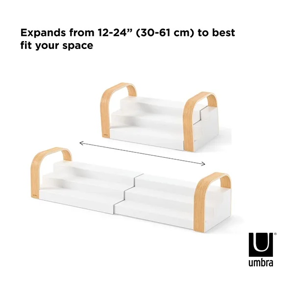 Umbra Bellwood 3-Tier Spice Shelf - White & Natural product thumbnail 4