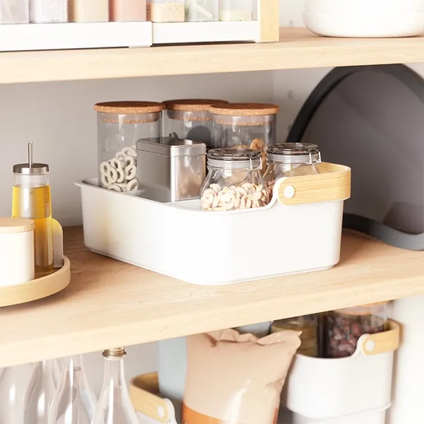 Umbra Bellwood Stackable Bin - White & Natural product thumbnail 3