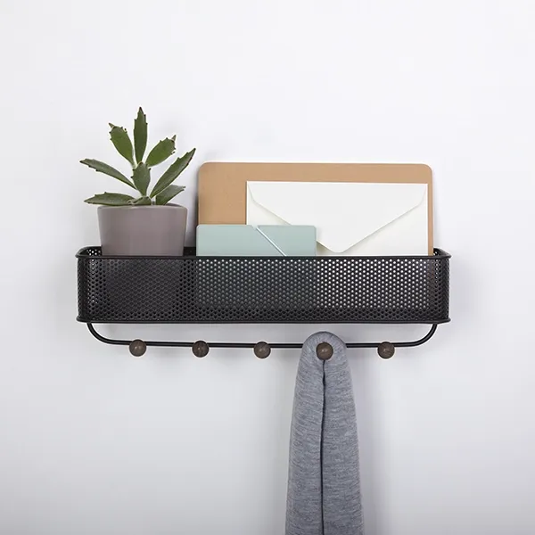 Umbra Estique Wall Organizer - 5 Hook - Black & Walnut product thumbnail 3