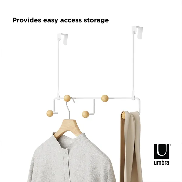 Umbra Estique Over Door - 5 Hook - White product thumbnail 4