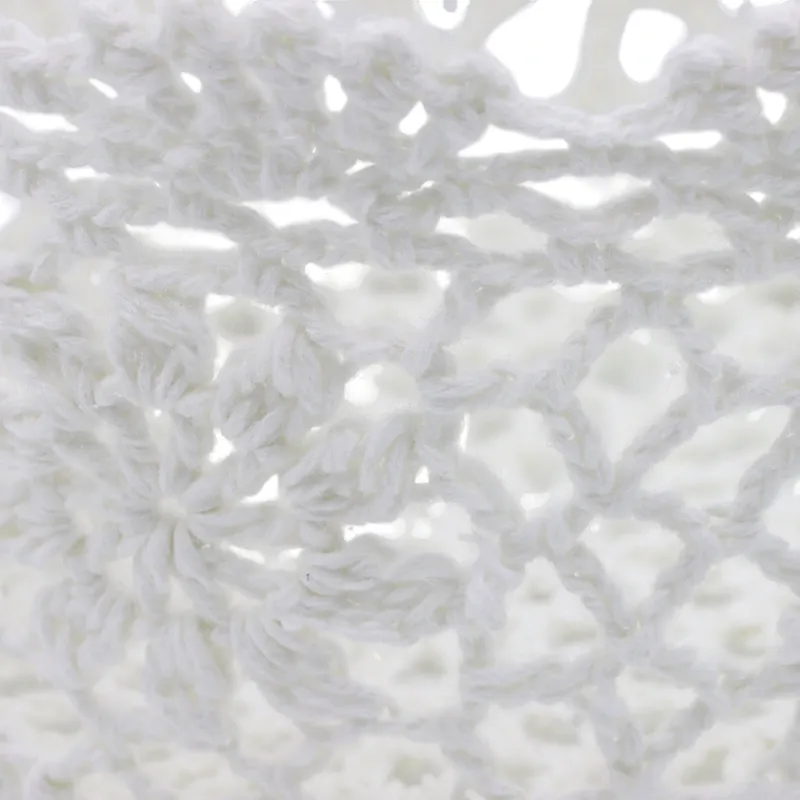 Nova Home "Knotbox" Cotton Crochet Basket - White product thumbnail 2