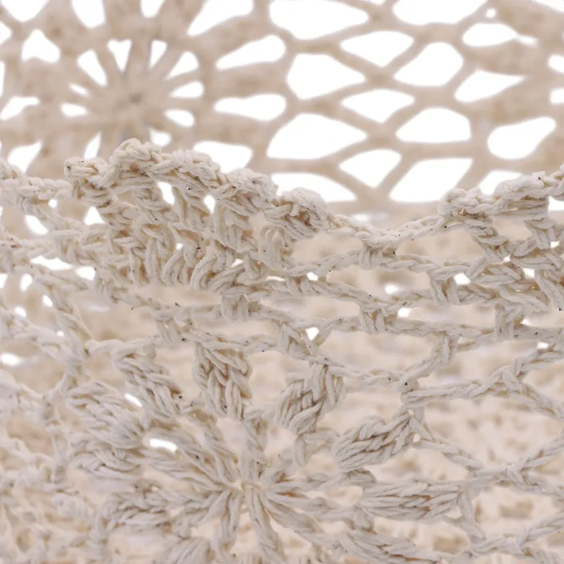 Nova Home "Knotbox" Cotton Crochet Basket - Ivory product thumbnail 2