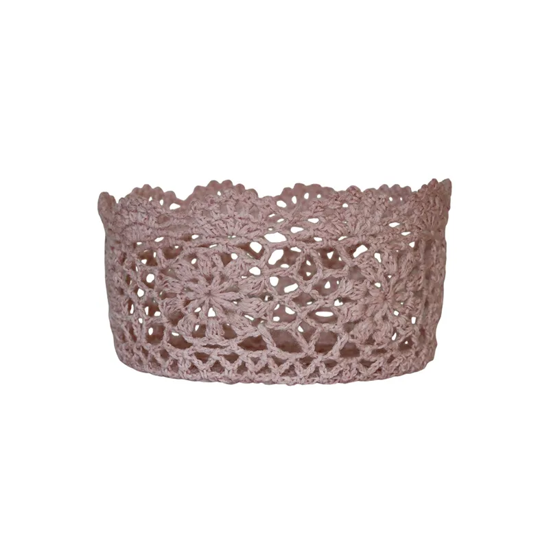Nova Home "Knotbox" Cotton Crochet Basket - Rose product thumbnail 2