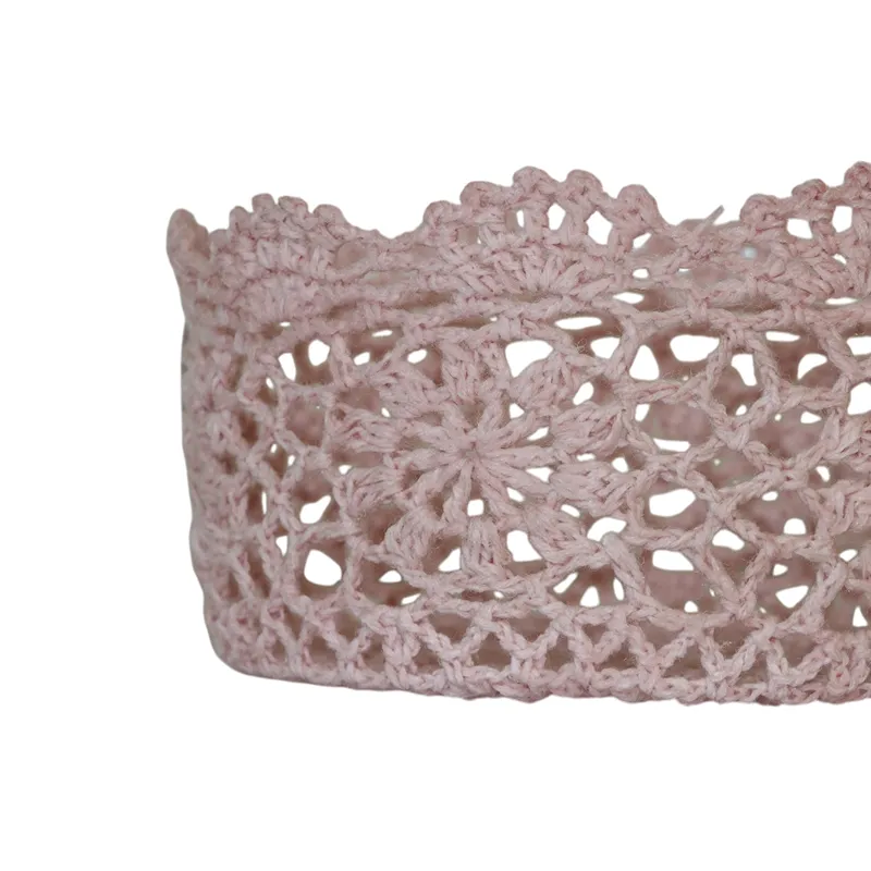 Nova Home "Knotbox" Cotton Crochet Basket - Rose product thumbnail 3
