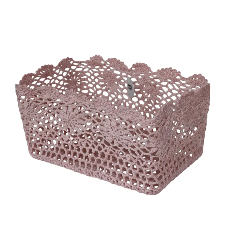 Nova Home "Threadlet" Cotton Crochet Basket - Rose product thumbnail 2