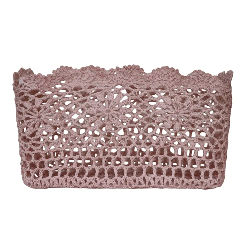 Nova Home "Threadlet" Cotton Crochet Basket - Rose product thumbnail 3