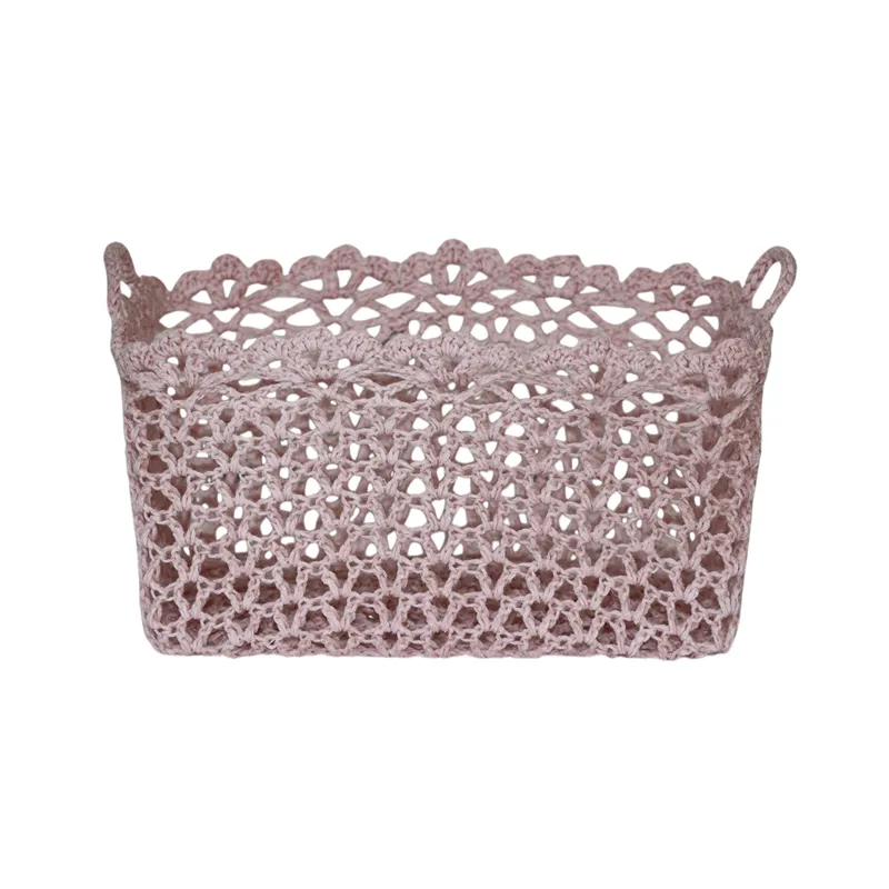 Nova Home "Yarnware" Cotton Crochet Basket - Rose product thumbnail 2