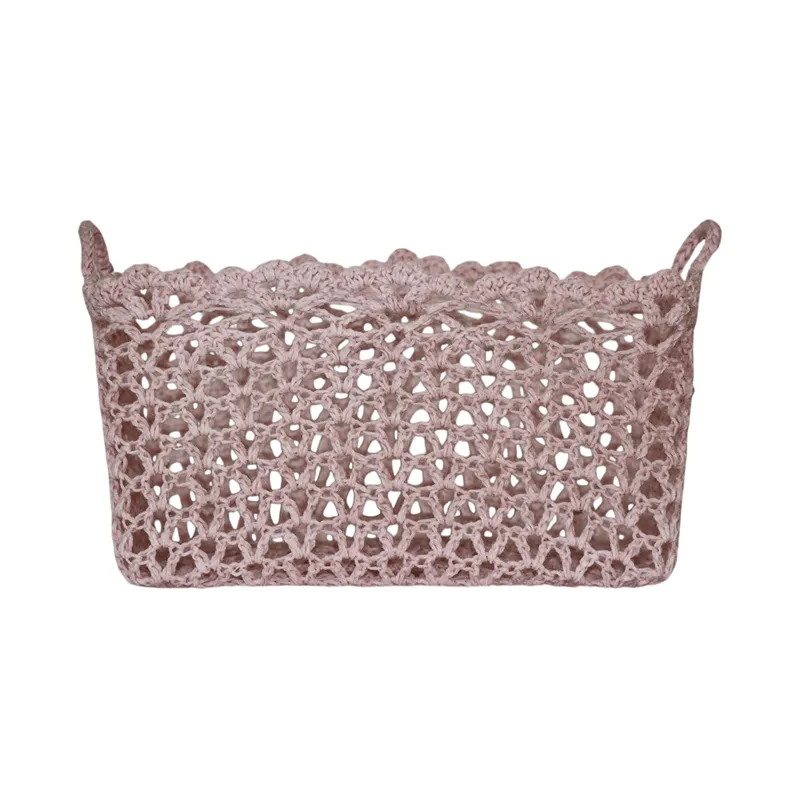 Nova Home "Yarnware" Cotton Crochet Basket - Rose product thumbnail 3
