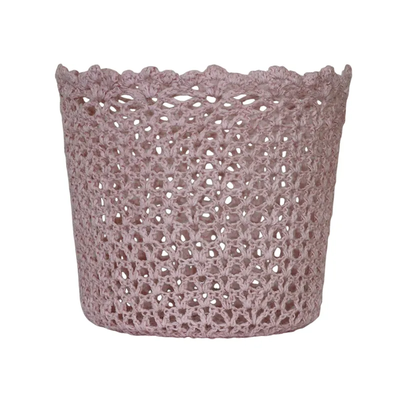 Nova Home "Cove" Cotton Crochet Basket - Rose product thumbnail 2