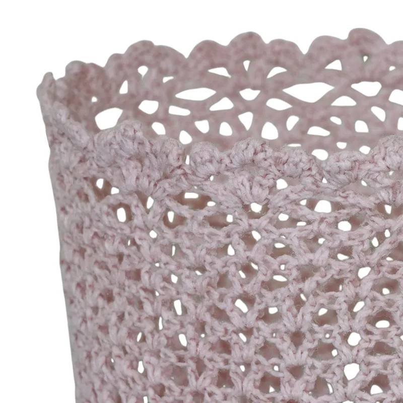 Nova Home "Cove" Cotton Crochet Basket - Rose product thumbnail 3