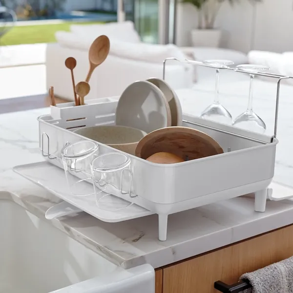 Simplehuman Stainless Steel Standard Dish Rack - White product thumbnail 4