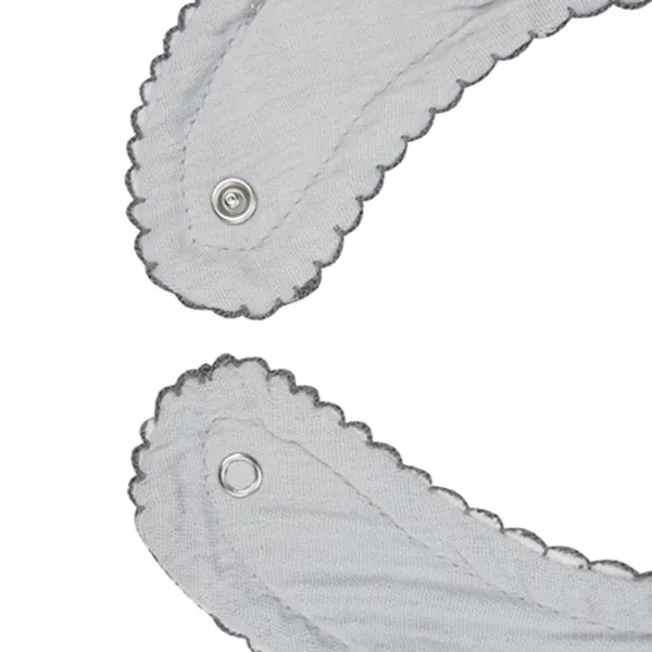 Babyjem Plain Muslin Bib - Cotton 100% - Grey product thumbnail 3