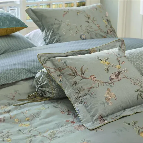 Bedding House Autunno Duvet Cover Set - 100% Cotton - 200 Thread - King & Super King - 3 Pcs - Light Blue product thumbnail 2