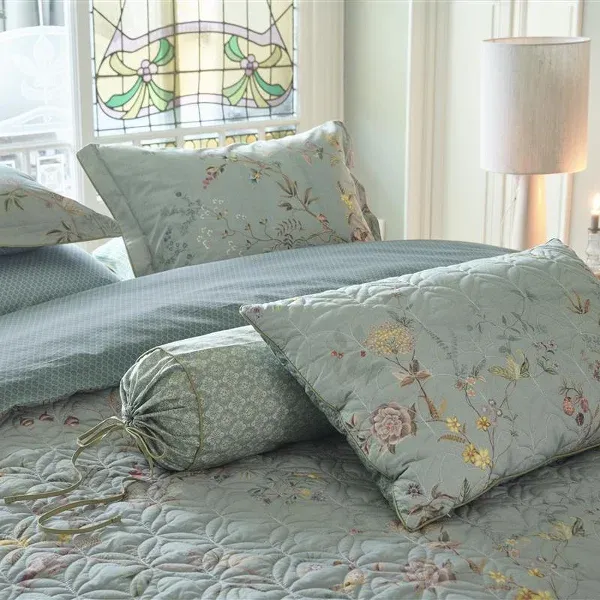 Bedding House Autunno Duvet Cover Set - 100% Cotton - 200 Thread - King & Super King - 3 Pcs - Light Blue product thumbnail 4