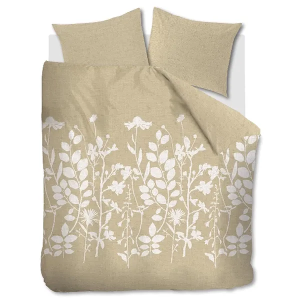 Bedding House Plant Duvet Cover Set - 100% Cotton - 180 Thread - King & Super King - 3 Pcs - Yellow product thumbnail 3